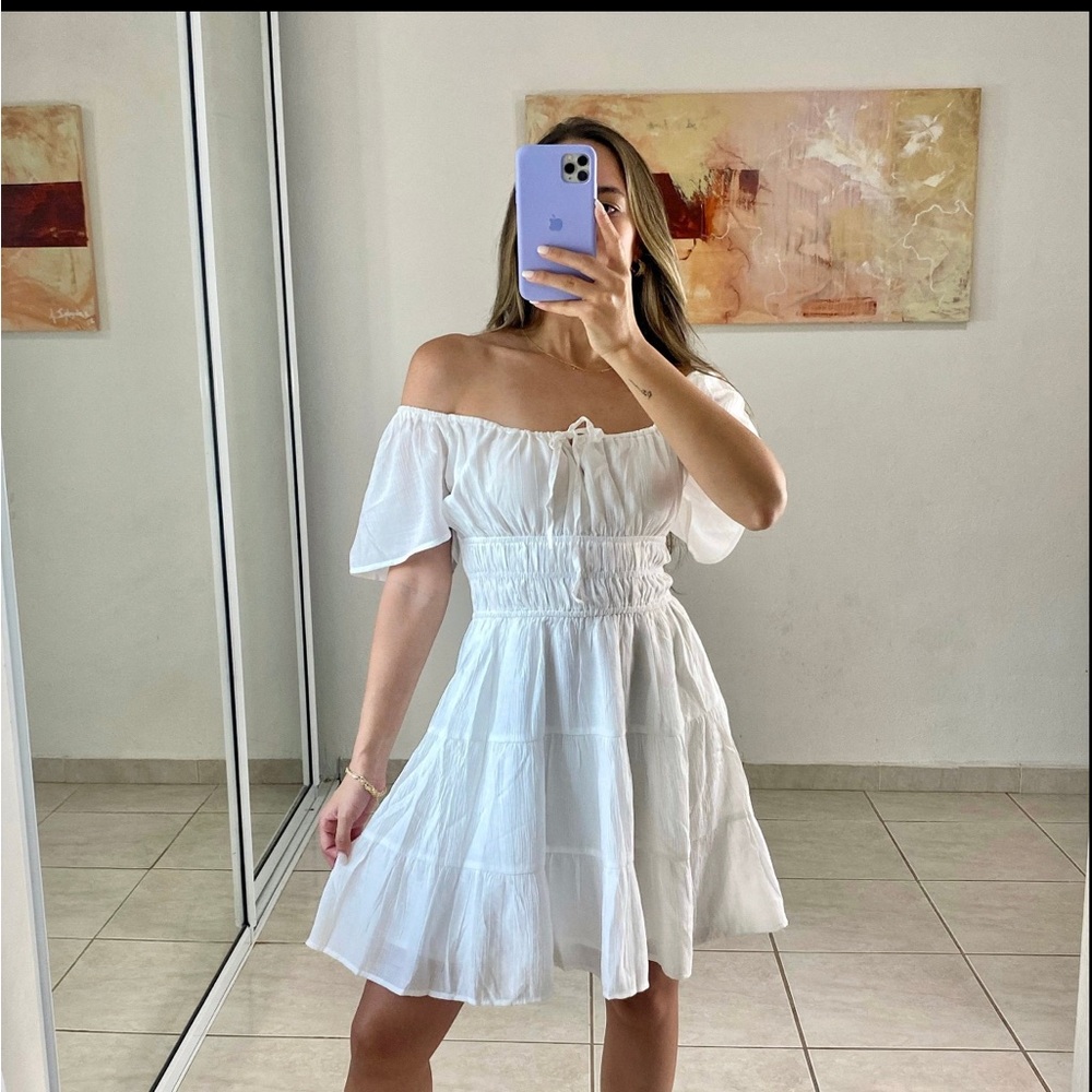 Open back mini dress